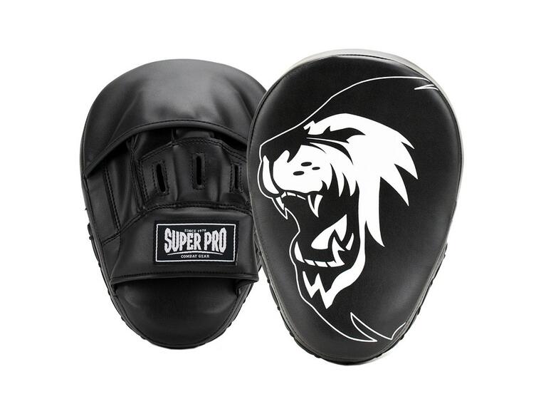 Super Pro Curved Punch Pads 1 par treningspads | svart/ hvit 