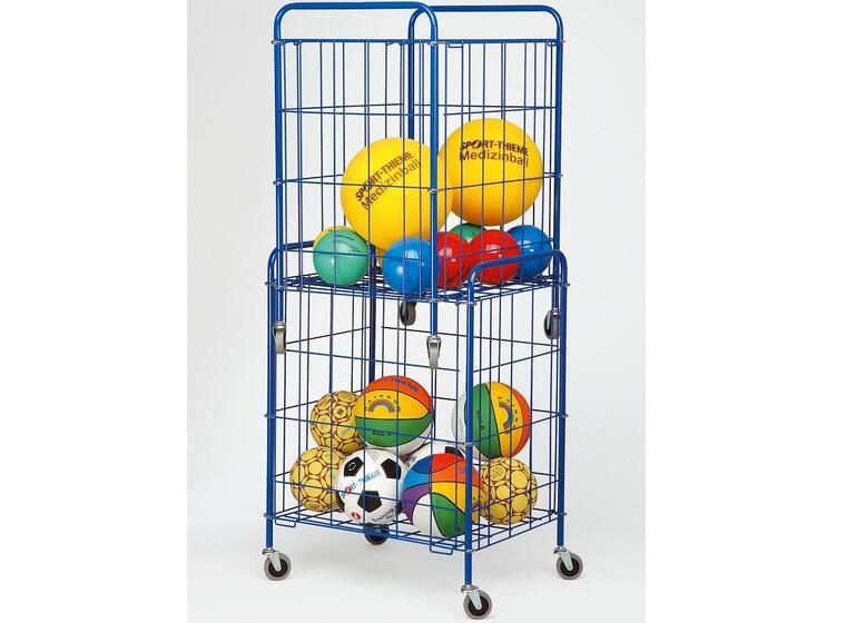 Oppbevaringsvogn stål 70x55x94 cm Oppbevaring til baller og utstyr 