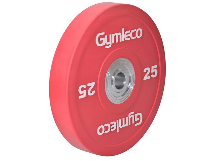 Vektskive Gymleco Bumper Plates 25 kg Hull: 50 mm | Rød 