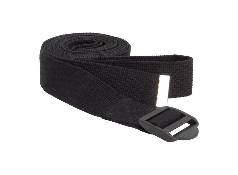 Yoga Strap 2,44 m | Svart Yogabelte i polyester 