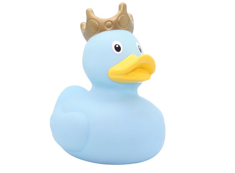 Badeand Stor | 23 cm | blå Ekstra stor badeand med krone 