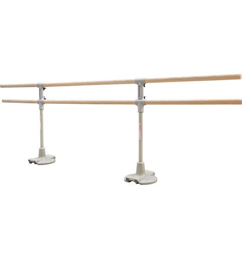 Frittst&#229;ende Ballettbarre - Braig 2 &#225; 350 cm | oval profil | m/hjul
