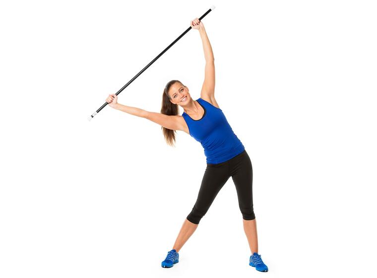 Gymstick Stretching Stick 130 cm Trener mobilitet og fleksibilitet 