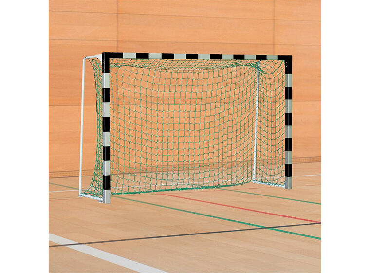 Håndballmål 3x2 m | Standard modell Svart/Sølv | Faste nettbøyler 