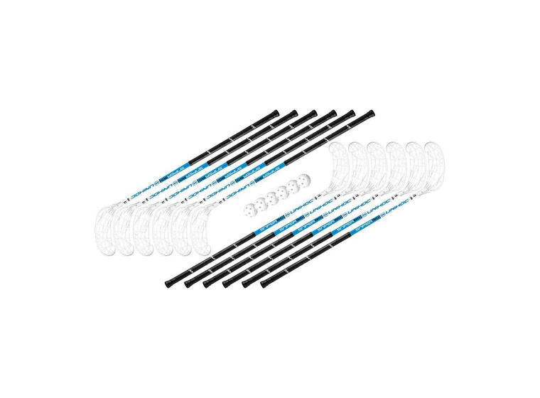 Innebandysett Unihoc Sniper 96cm IFF godkjent 12 innbandykøller 6 baller 