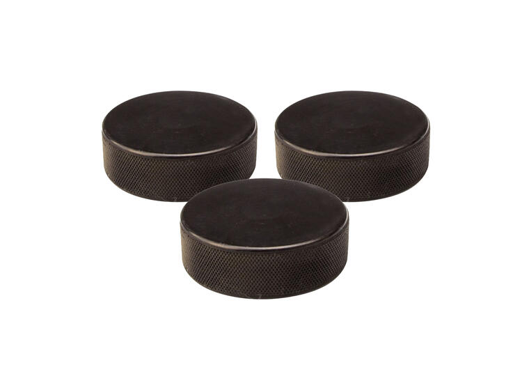 Ishockey Puck | Svart 3 stk. 3 pakning med pucker 
