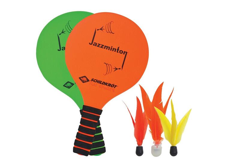 Jazzminton Ballspill 2 x racket | 3 x fjærball 
