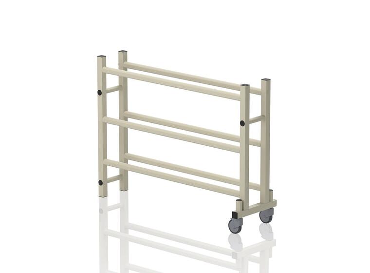 Oppbevaringsstativ til baller Beige | Ballstativ med hjul 