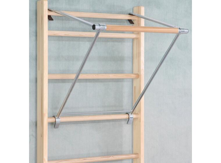 Ribbevegg med pull-up stang 230 cm 1 seksjon | Avstand 25,2 cm | Ask 
