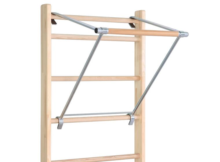 Ribbevegg med pull-up stang 230 cm 1 seksjon | Avstand 25,2 cm | Ask 