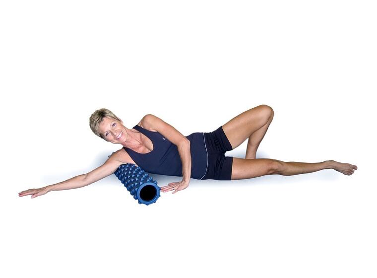 RumbleRoller Foam Roller Svart 15 x 77,5 cm | Ekstra fast 