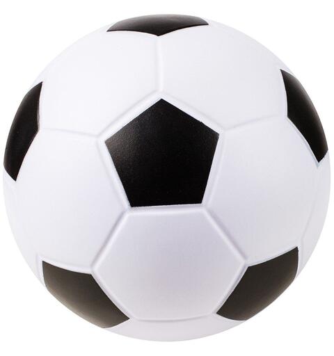 Softball PU-skum 20 cm svart/hvit Myk fotball i st&#248;rrelse 3