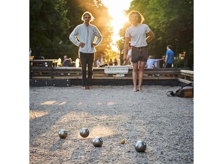 Boule fritid med liten trekasse Sett til petanque boule 