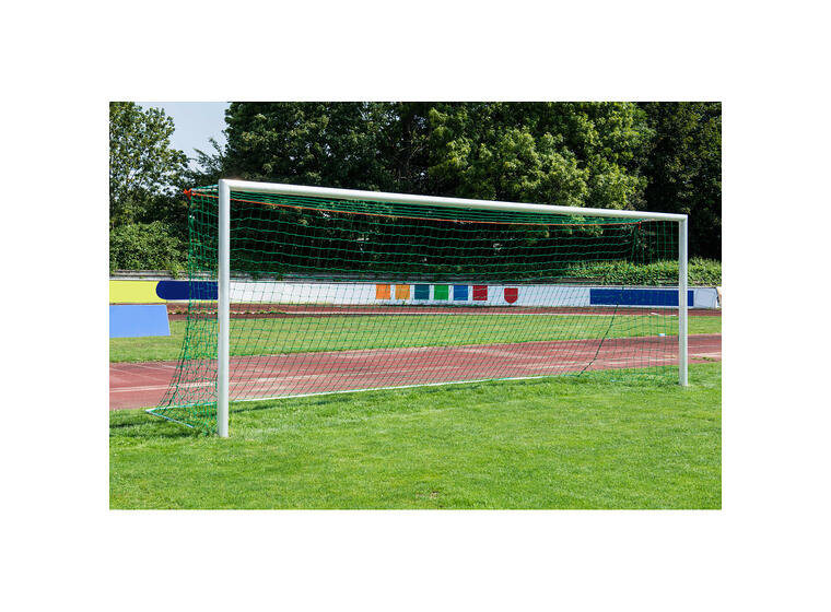 Fotballmål 7,32x2,44 m m/bakkehylser 11'er mål | Oval profil | Hvit 