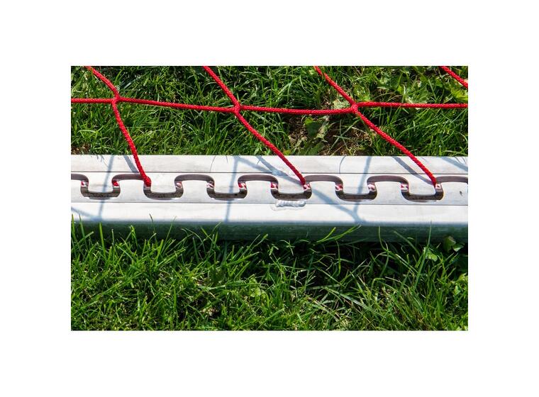 Fotballmål 7,32x2,44 m m/bakkehylser 11'er mål | Oval profil | Hvit 