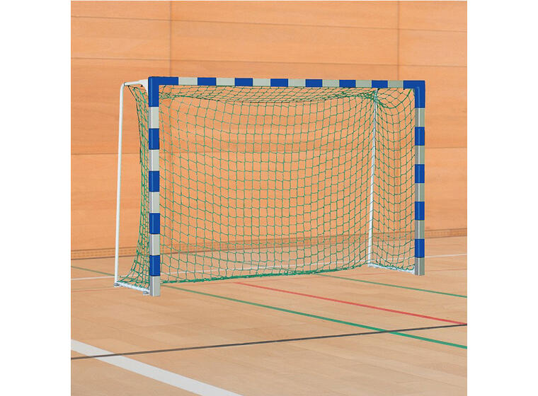 Håndballmål 3x2 m | Standard modell Blå/Sølv | Faste nettbøyler 