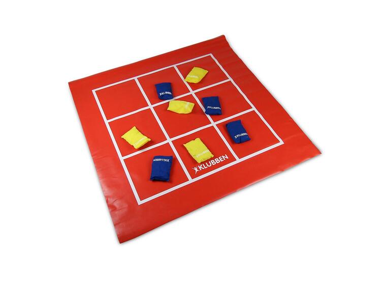 Poengmatte med 8 erteposer 100x100 cm Blink og 3 på rad på hver sin side 
