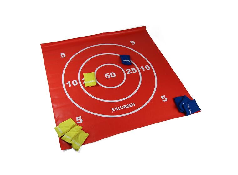 Poengmatte med 8 erteposer 100x100 cm Blink og 3 på rad på hver sin side 