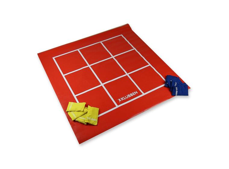 Poengmatte med 8 erteposer 100x100 cm Blink og 3 på rad på hver sin side 