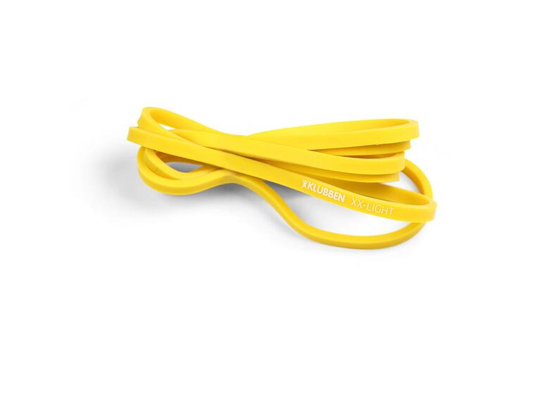 Powerband - lang, rund treningsstrikk 1 stk. | Ekstra ekstra lett | Gul 