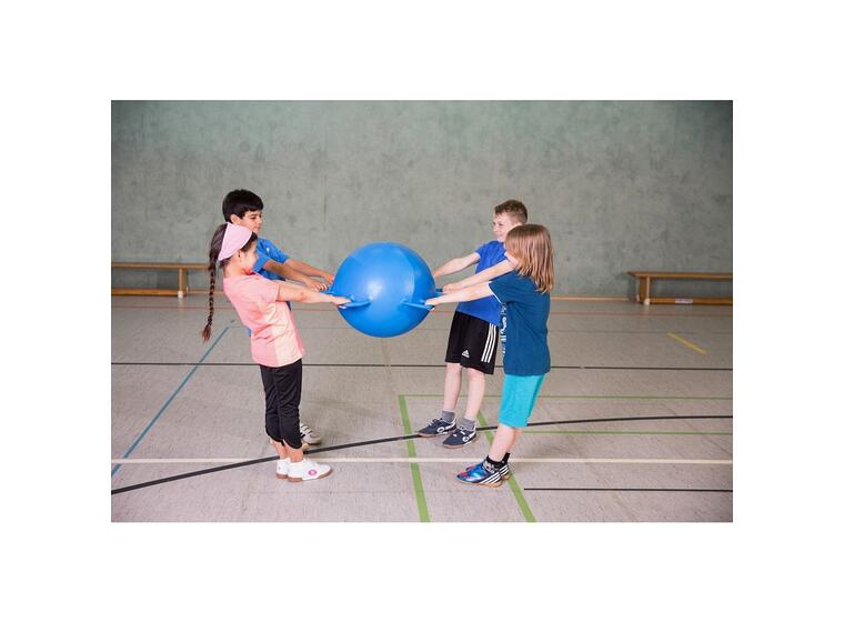 Ringelball - Ball med håndtak Stor blå lekeball 