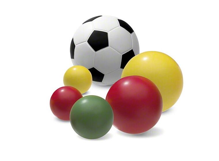 Softballer PU-skum ballpakke (6) 6 forskjellige baller 