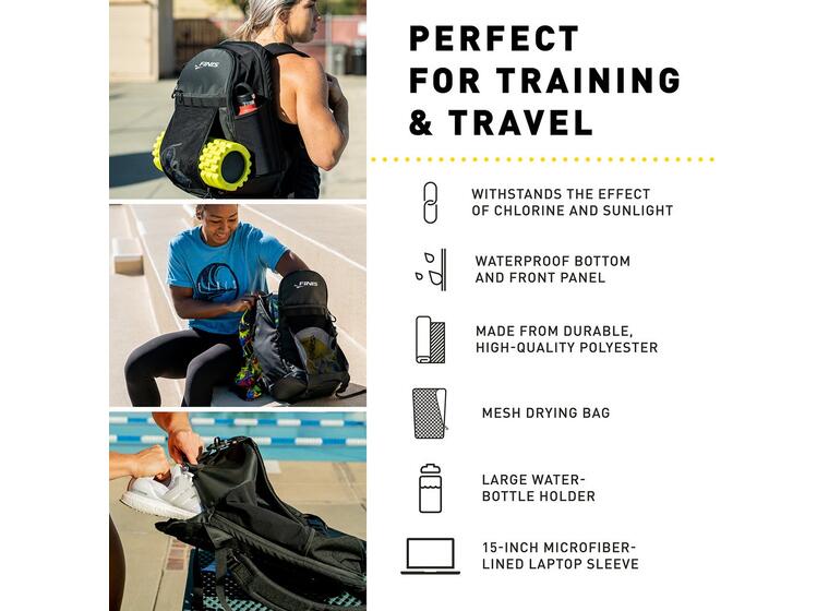 Finis Rival Swim Backpack Ryggsekk 32 L Svart | Svømmesekk | Svømmebag 