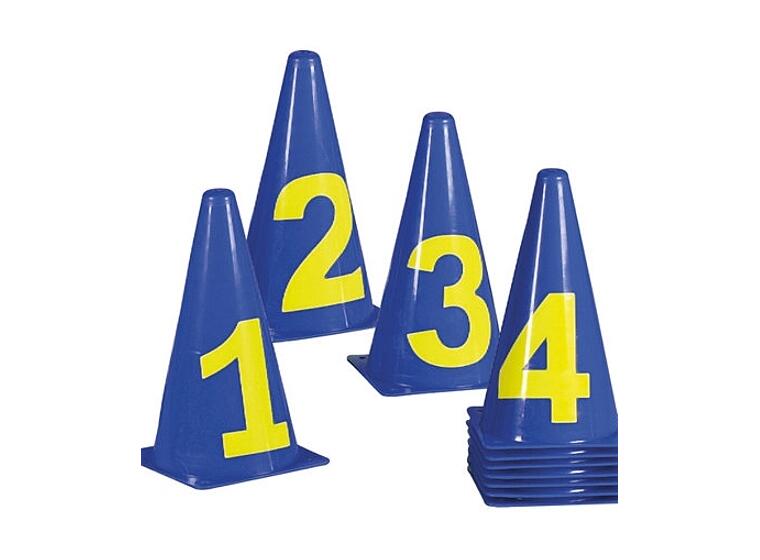 Markeringskjegler med tall | 23 cm 11 kjegler med tallene 0-10 