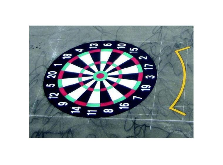 Asfaltmaling Dartspill Diameter 4 meter 