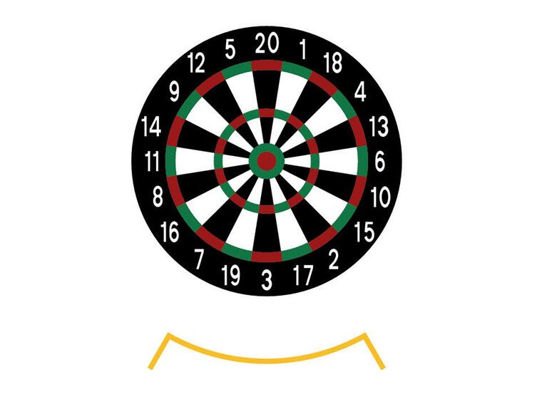 Asfaltmaling Dartspill Diameter 4 meter 