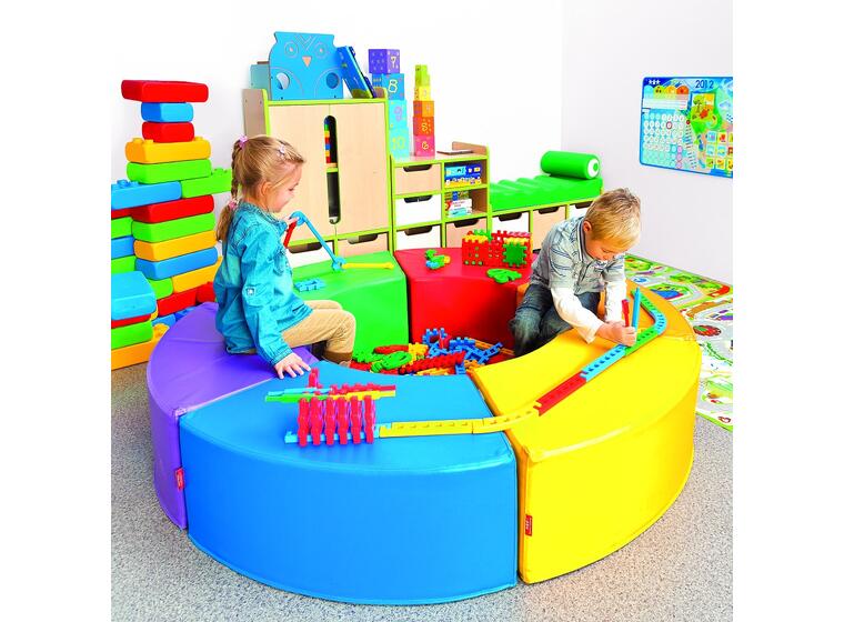 Soft-Lounge Sittesett Regnbue Sitte- og lekeelement i ett 