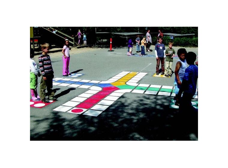 Asfaltmaling Ludo Størrelse 4 x 4 meter 