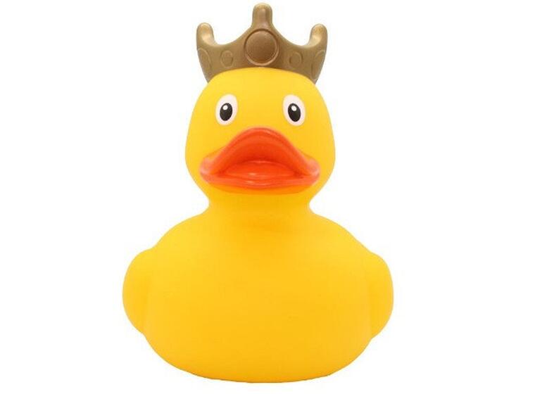 Badeand Stor | 23 cm | gul Ekstra stor badeand med krone 