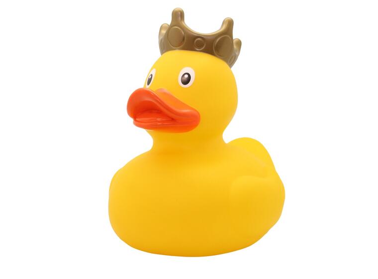 Badeand Stor | 23 cm | gul Ekstra stor badeand med krone 