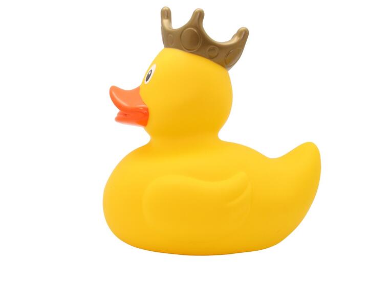 Badeand Stor | 23 cm | gul Ekstra stor badeand med krone 
