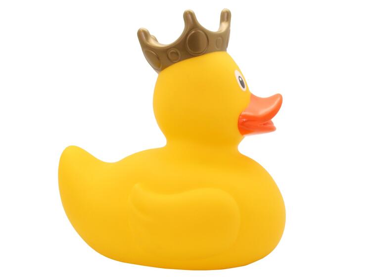 Badeand Stor | 23 cm | gul Ekstra stor badeand med krone 