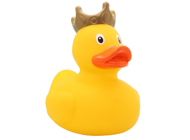 Badeand Stor | 23 cm | gul Ekstra stor badeand med krone 