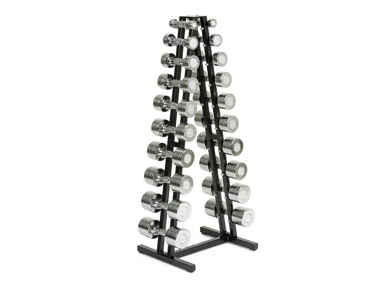 Manualer Chrome 1-10 kg med stativ Sett | 2 stk av hver vekt | Med stativ 