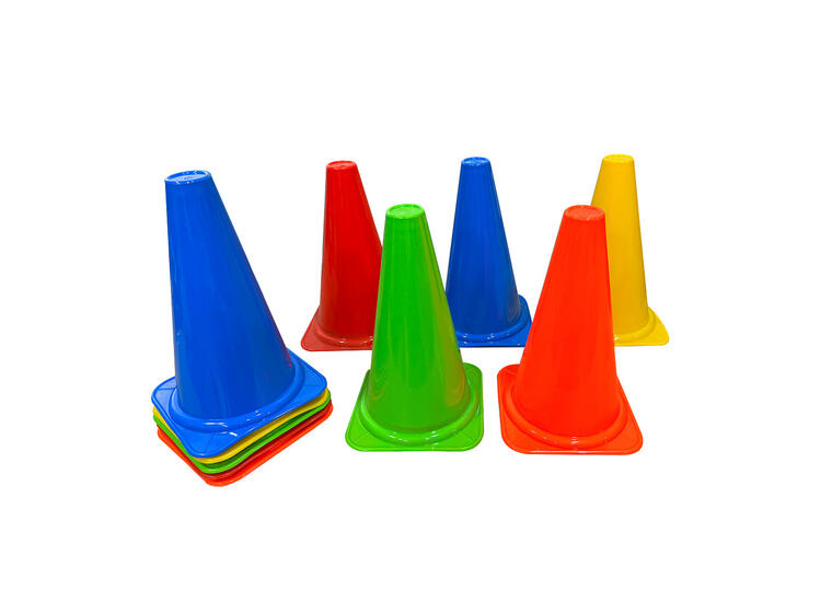 Markeringskjegler 10 stk | 23 cm Sett med 10 kjegler i assorterte farger 