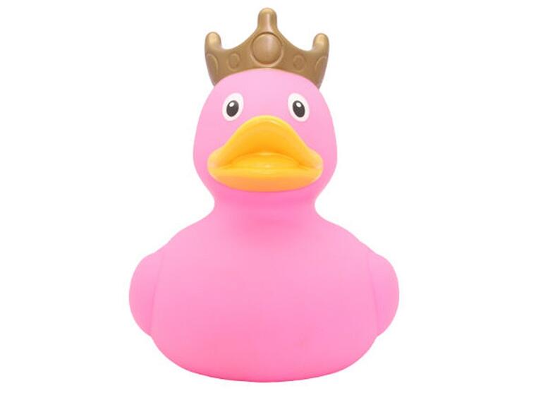 Badeand Stor | 23 cm | rosa Ekstra stor badeand med krone 