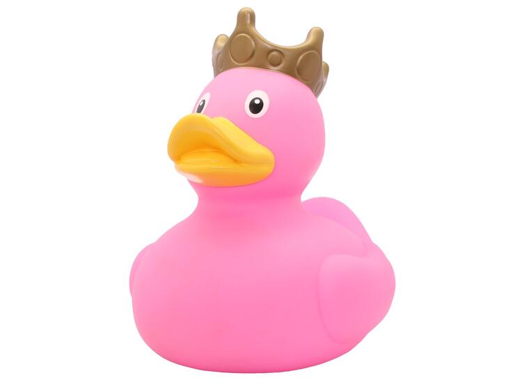 Badeand Stor | 23 cm | rosa Ekstra stor badeand med krone 