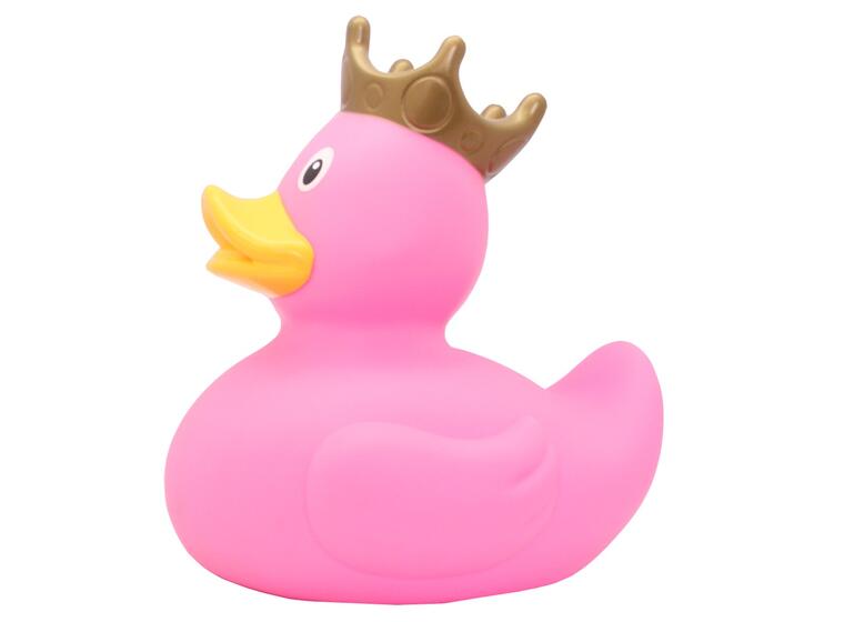 Badeand Stor | 23 cm | rosa Ekstra stor badeand med krone 