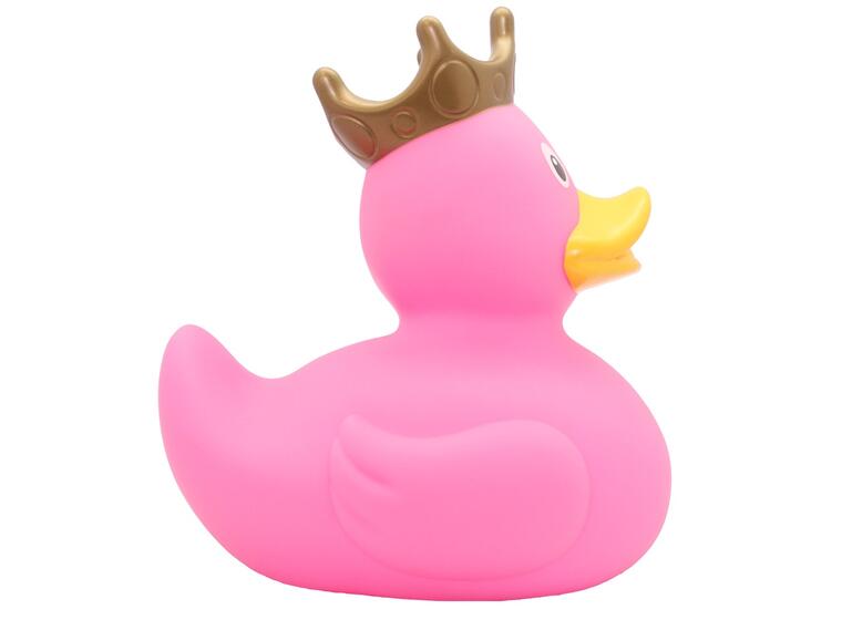 Badeand Stor | 23 cm | rosa Ekstra stor badeand med krone 