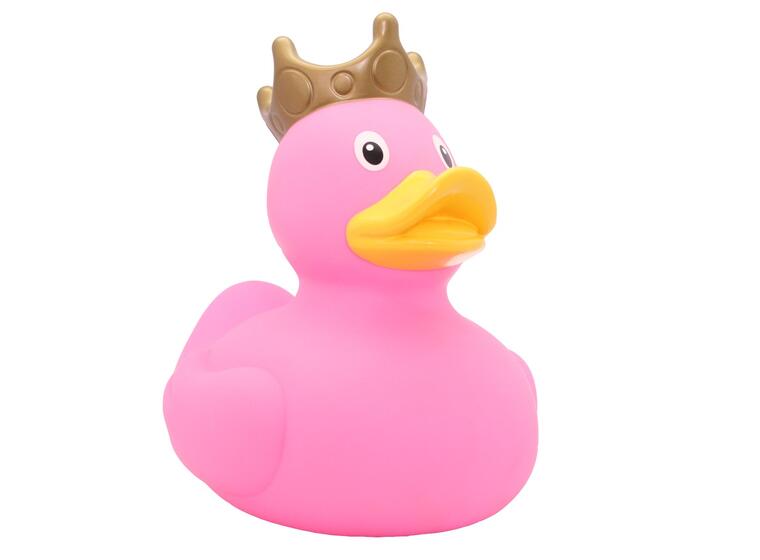 Badeand Stor | 23 cm | rosa Ekstra stor badeand med krone 