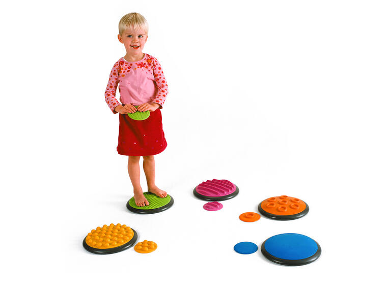 Gonge Taktilt Spill | Sett 1 5 store og 5 små taktile skiver 