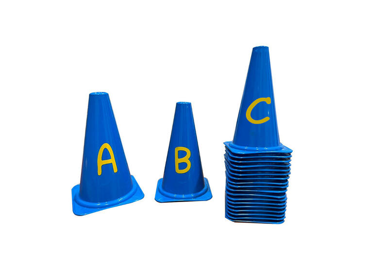 Markeringskjegler med bokstaver | 23 cm 26 kjegler med bokstaver A-Z 