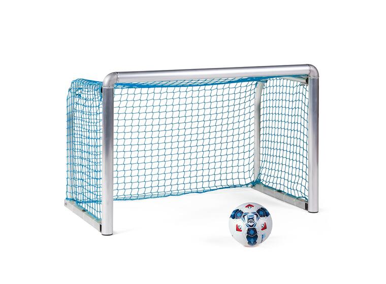 Minimål Protection foldbart 120x80 cm Alu fotballmål med runde hjørner | Blå 