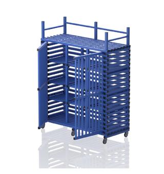 Oppbevaringsskap med topphylle Mega Blå | 176 x 76 x 227 cm