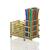 Multi utstyrsvogn med 2 rom Gul | 144 x 69 x 111 cm (L x B x H) 