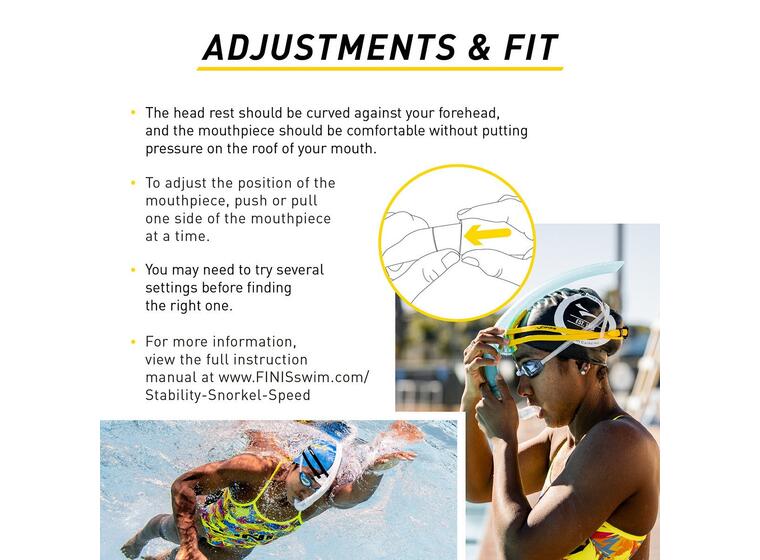 FINIS Stability Snorkel Speed Snorkel med egonomisk hodestøtte 